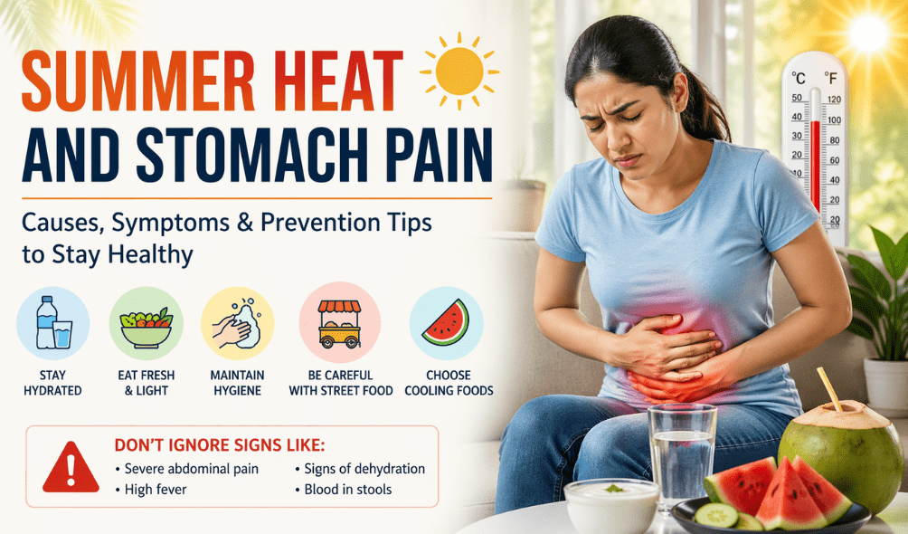 Summer Heat and Stomach Pain | Causes, Symptoms and Easy Prevention Tips