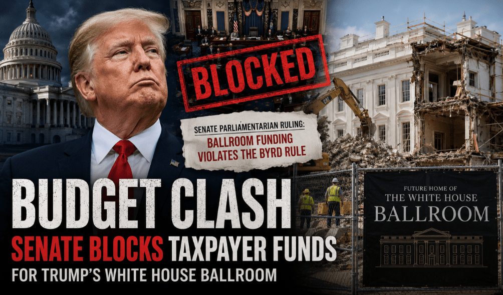 Budget Clash – Senate Blocks Taxpayer Funds for Trump’s White House Ballroom