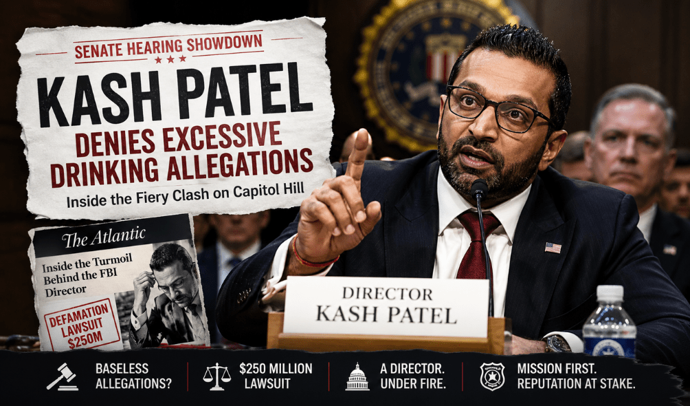 Kash Patel Denies Excessive Drinking Allegations – Inside the Fiery Senate Hearing