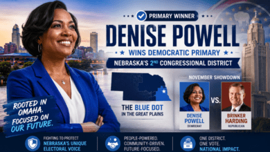 Denise Powell Wins Omaha Primary – The Fight to Save Nebraska’s “Blue Dot” Denise Powell Wins Omaha Primary – The Fight to Save Nebraska’s “Blue Dot”
