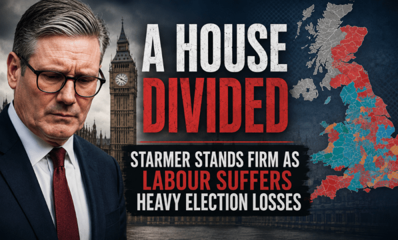 A House Divided – Starmer Stands Firm as Labour Suffers Heavy Election Losses