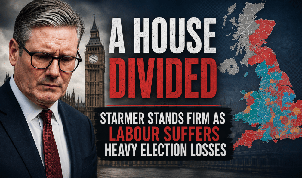 A House Divided – Starmer Stands Firm as Labour Suffers Heavy Election Losses