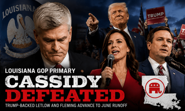 Trump-Backed Challengers Oust Senator Bill Cassidy in Louisiana Primary