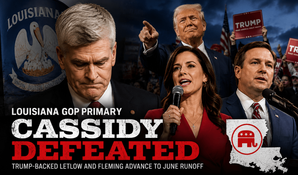 Trump-Backed Challengers Oust Senator Bill Cassidy in Louisiana Primary