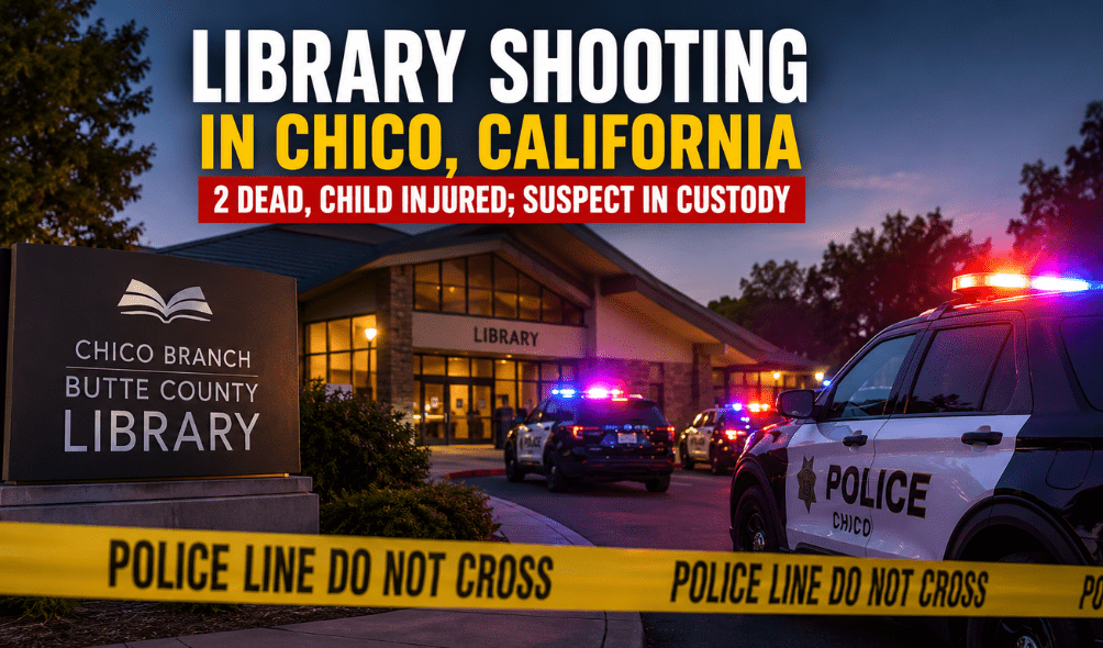 California Library Shooting Leaves Two Dead, Child Injured; Suspect Arrested in Chico