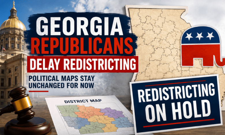 Georgia Republicans Delay Redistricting Effort, Leaving Political Maps Unchanged for Now