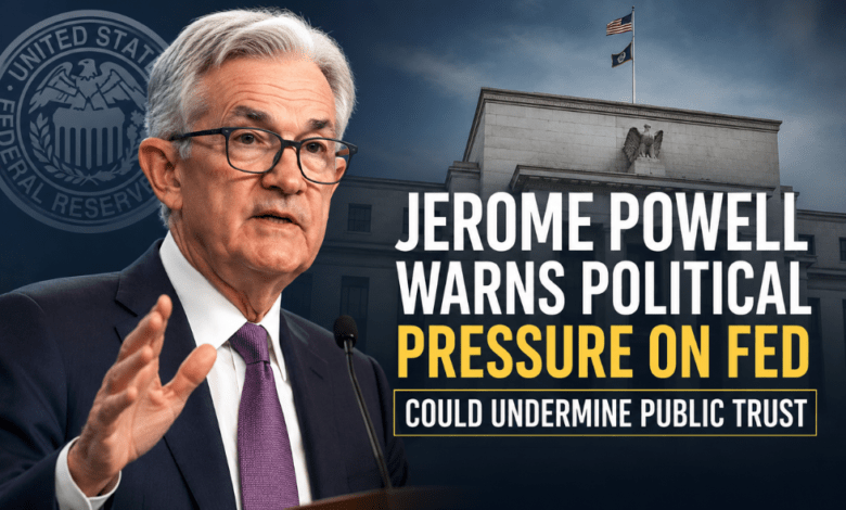 Jerome Powell Warns Political Pressure on Fed Could Damage Public Trust