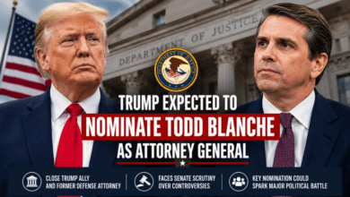 Trump Expected to Nominate Todd Blanche as Attorney General, Setting Up Key Senate Battle