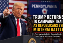 Trump Returns to Campaign Trail in Pennsylvania as Republicans Eye Crucial Midterm Elections