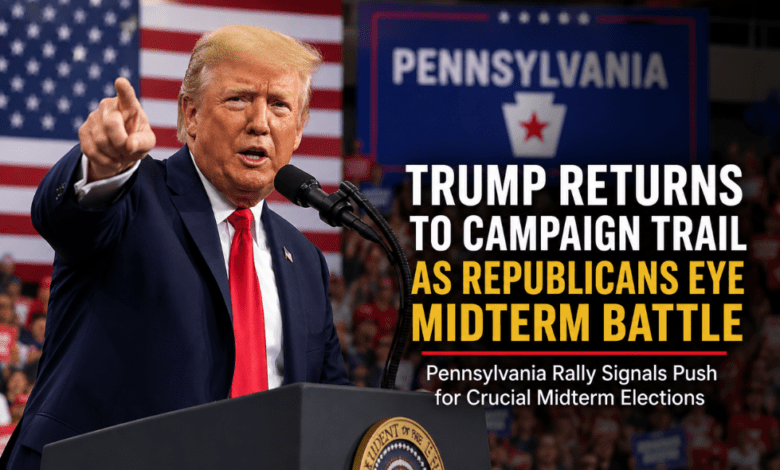 Trump Returns to Campaign Trail in Pennsylvania as Republicans Eye Crucial Midterm Elections