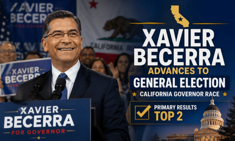 Xavier Becerra Advances to California Governor General Election