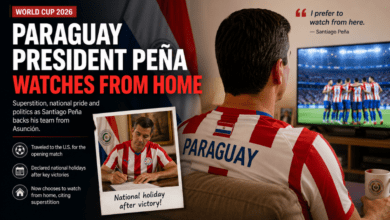 Paraguay President Pena Watches World Cup From Home